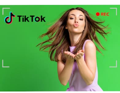 фото съёмка видео в tik tok на Chromakey